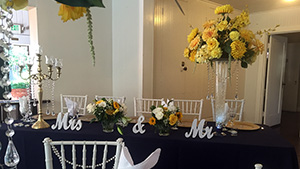 Decorated Mr. and Mrs. Table