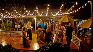 Guests Dancing in the Outside Patio